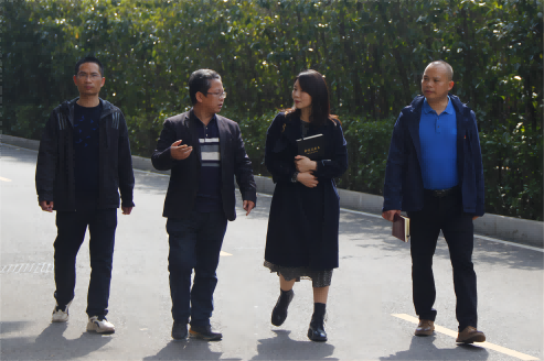 芦淞区董家塅片区管委会副主任曾超群一行来开云·体育,开云（中国）调研产教融合工作